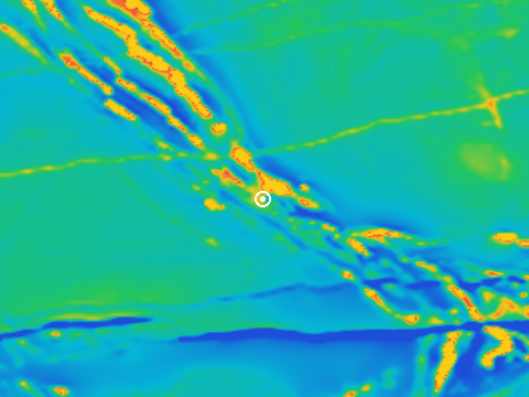 Reduced-to-pole magnetic field over the asset